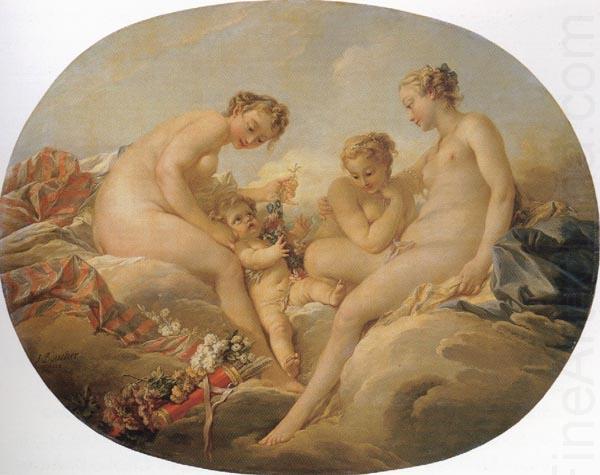 Cupid and the Graces, Francois Boucher
